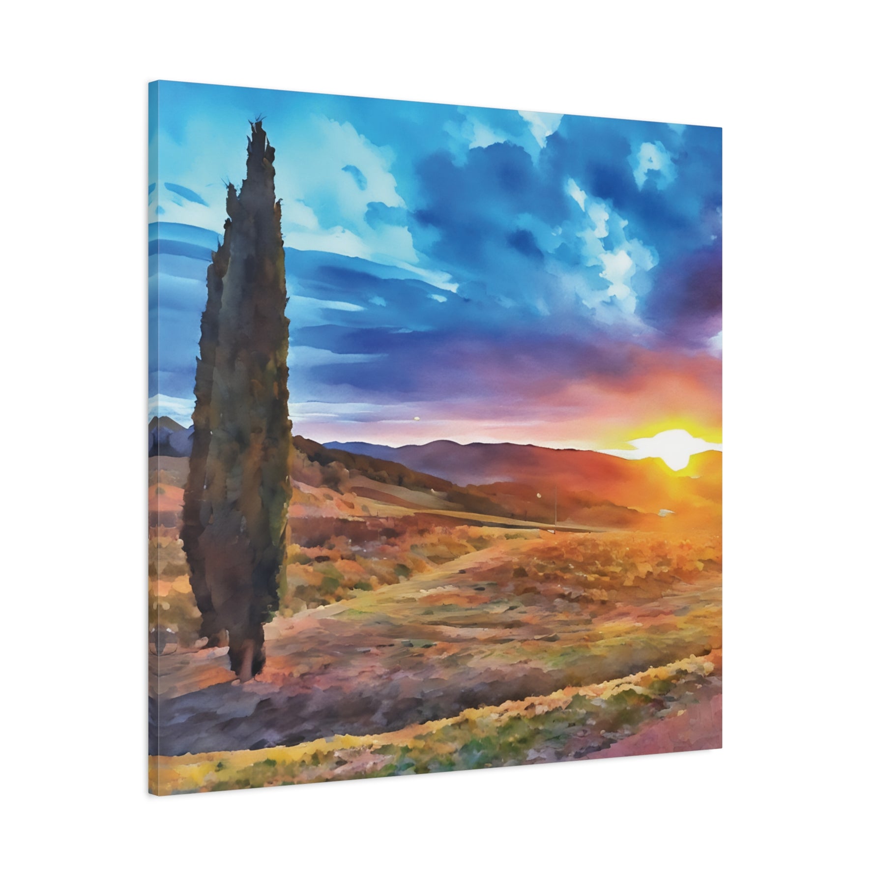 Stretched Matte Canvas - Tuscan Landscape (Variant 2)