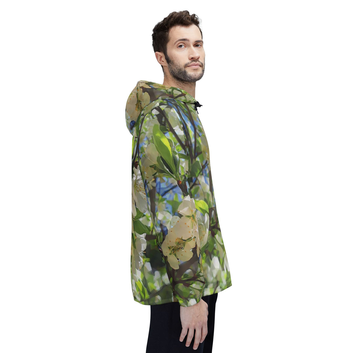 Windbreaker Jacket - Poly Art - Apple's Tree Flower (Variant 1)