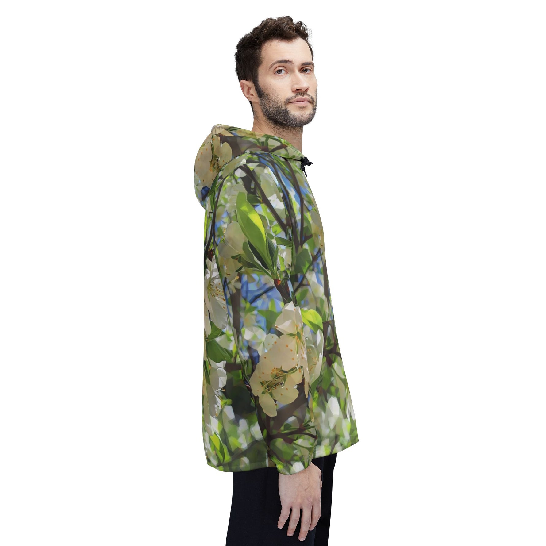 Windbreaker Jacket - Poly Art - Apple's Tree Flower (Variant 1)
