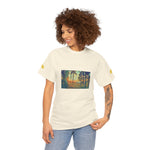 Unisex Heavy Cotton Tee - Poly Art - Forest Sunset (Variant 1)
