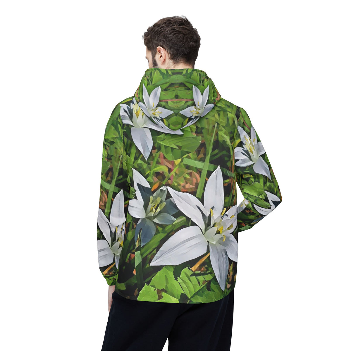 Windbreaker Jacket - Poly Art - Flower of Ornithogalum (Variant 1)