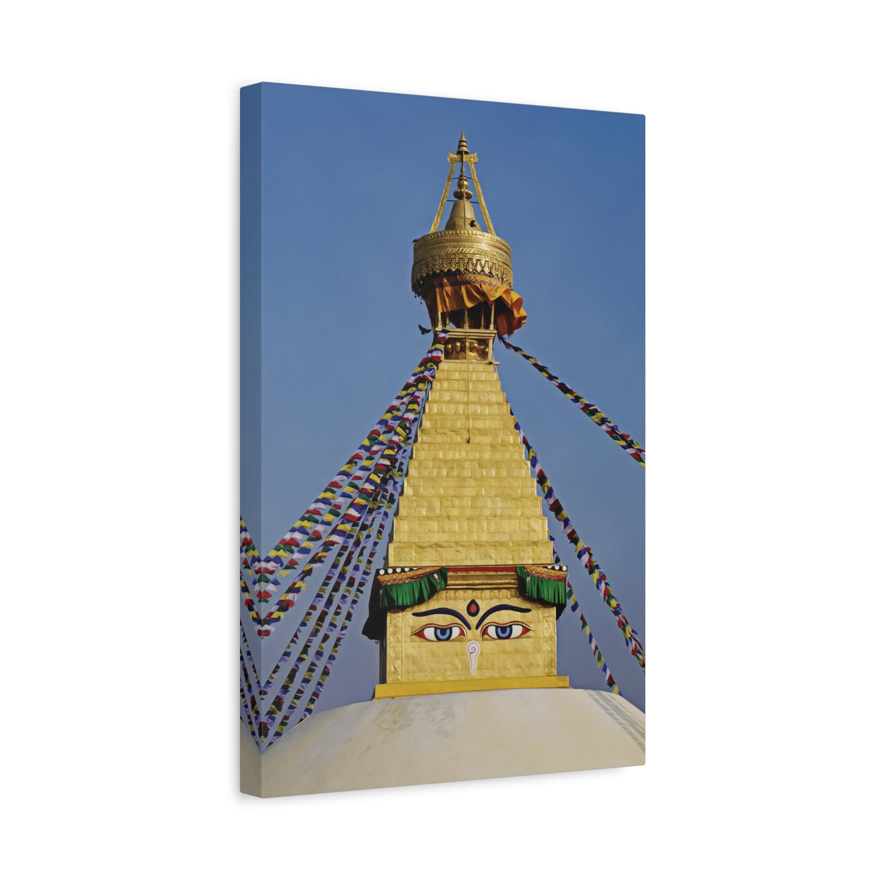 Stretched Matte Canvas - Nepal, Stupa with Buddha's Eyes (Variant 5)