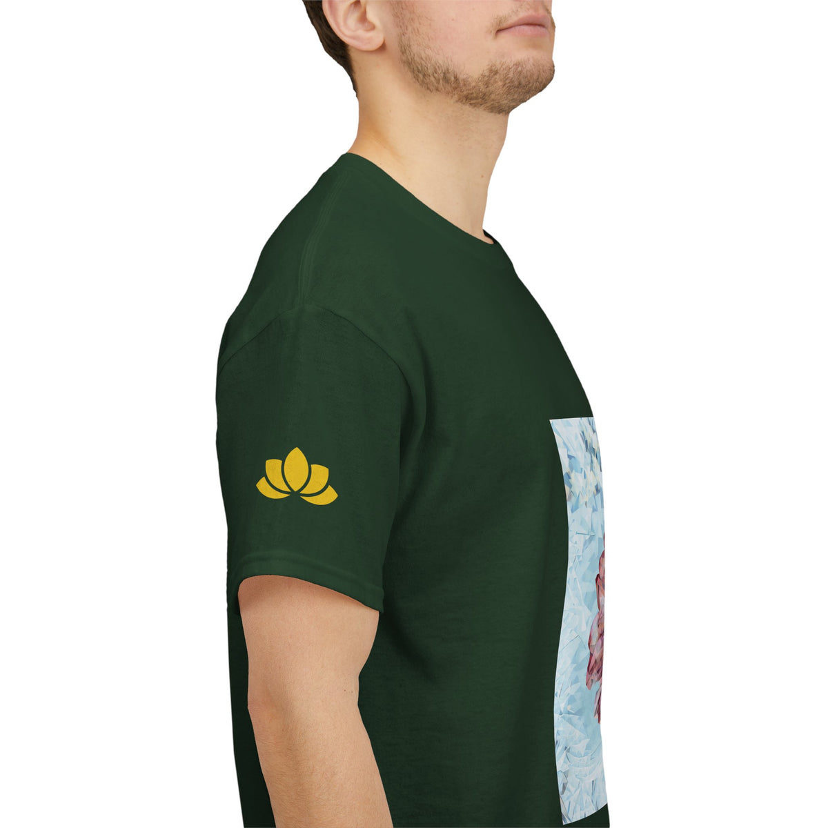 Unisex Heavy Cotton Tee - Poly Art - Flower of Dahlia (Variant 2)