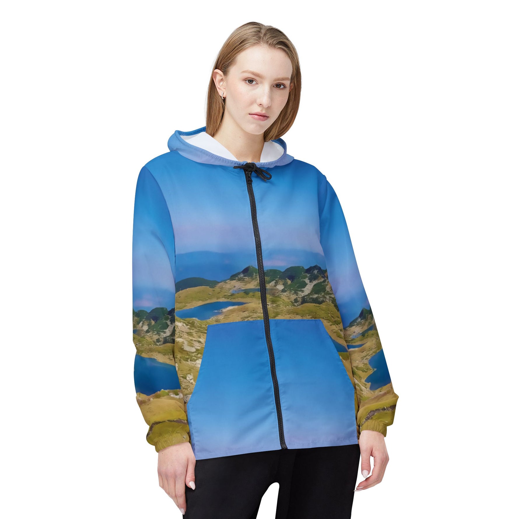 Windbreaker Jacket - Rila Lakes (Variant 1, blue pockets)