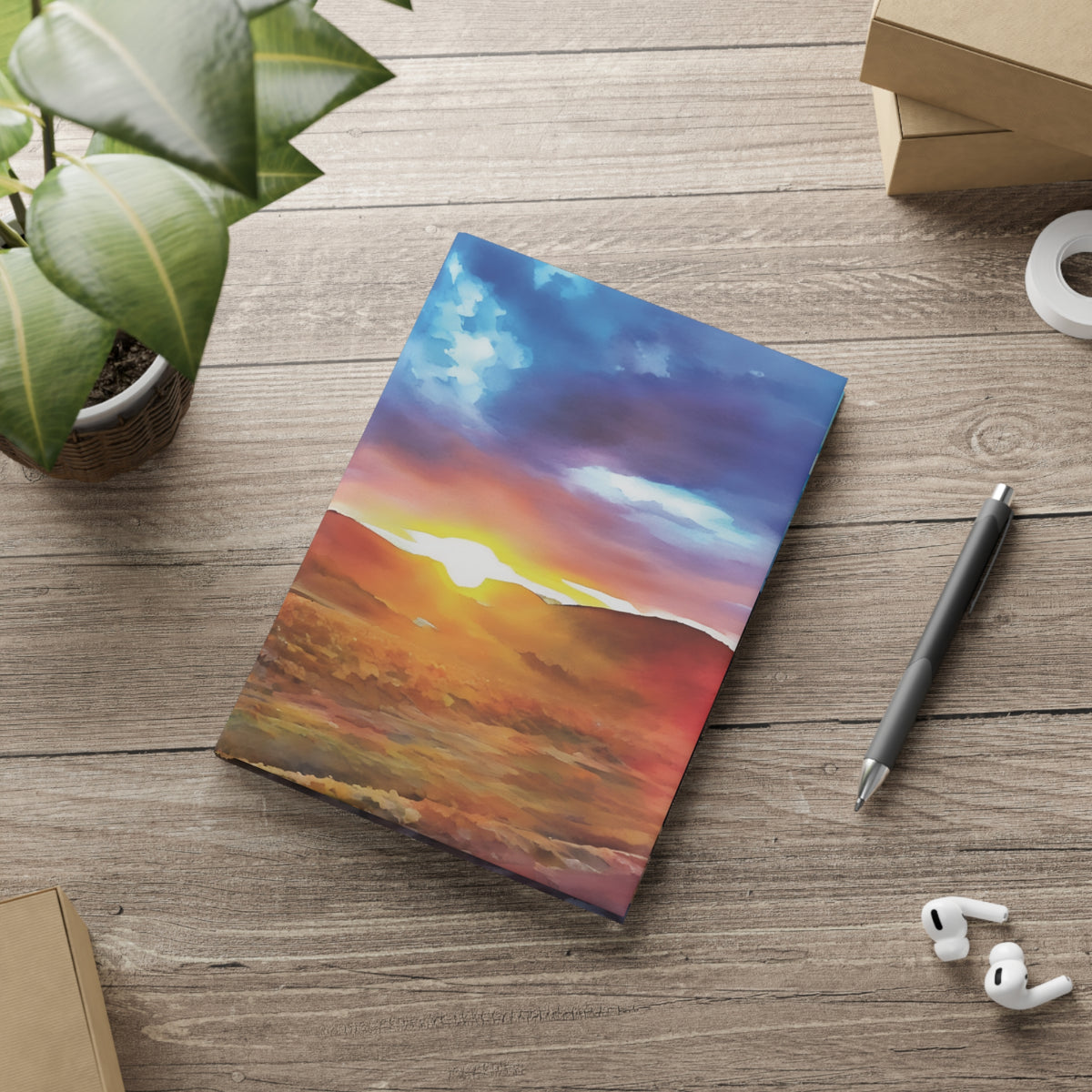 Hardcover Notebook with Puffy Covers - Tuscan Landscape (Variant 2)