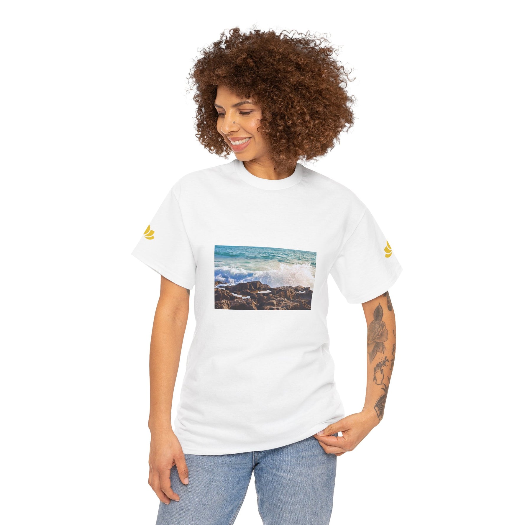 Unisex Heavy Cotton Tee - Sea (Variant 4)
