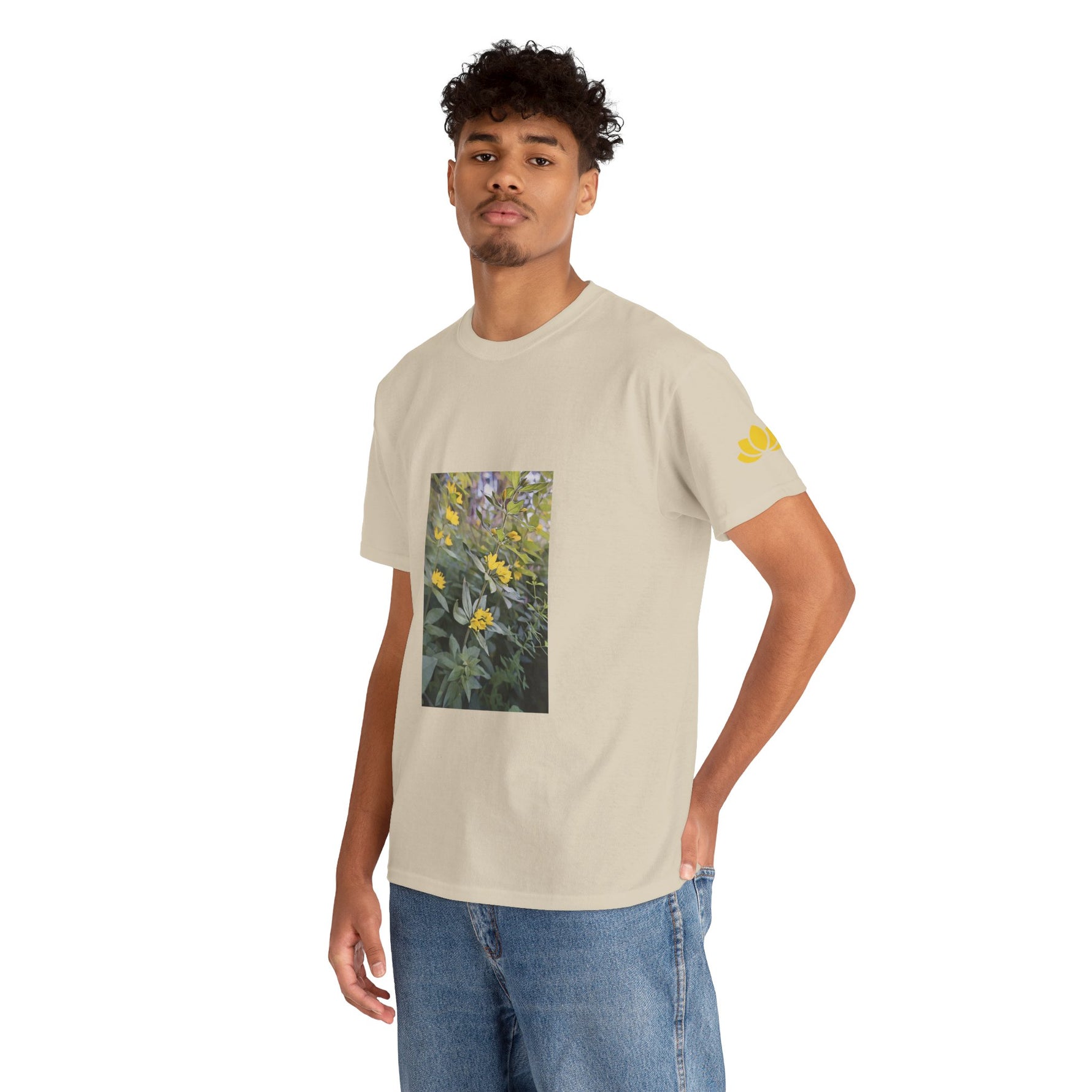 Unisex Heavy Cotton Tee - Poly Art - Flower of Lysimachia