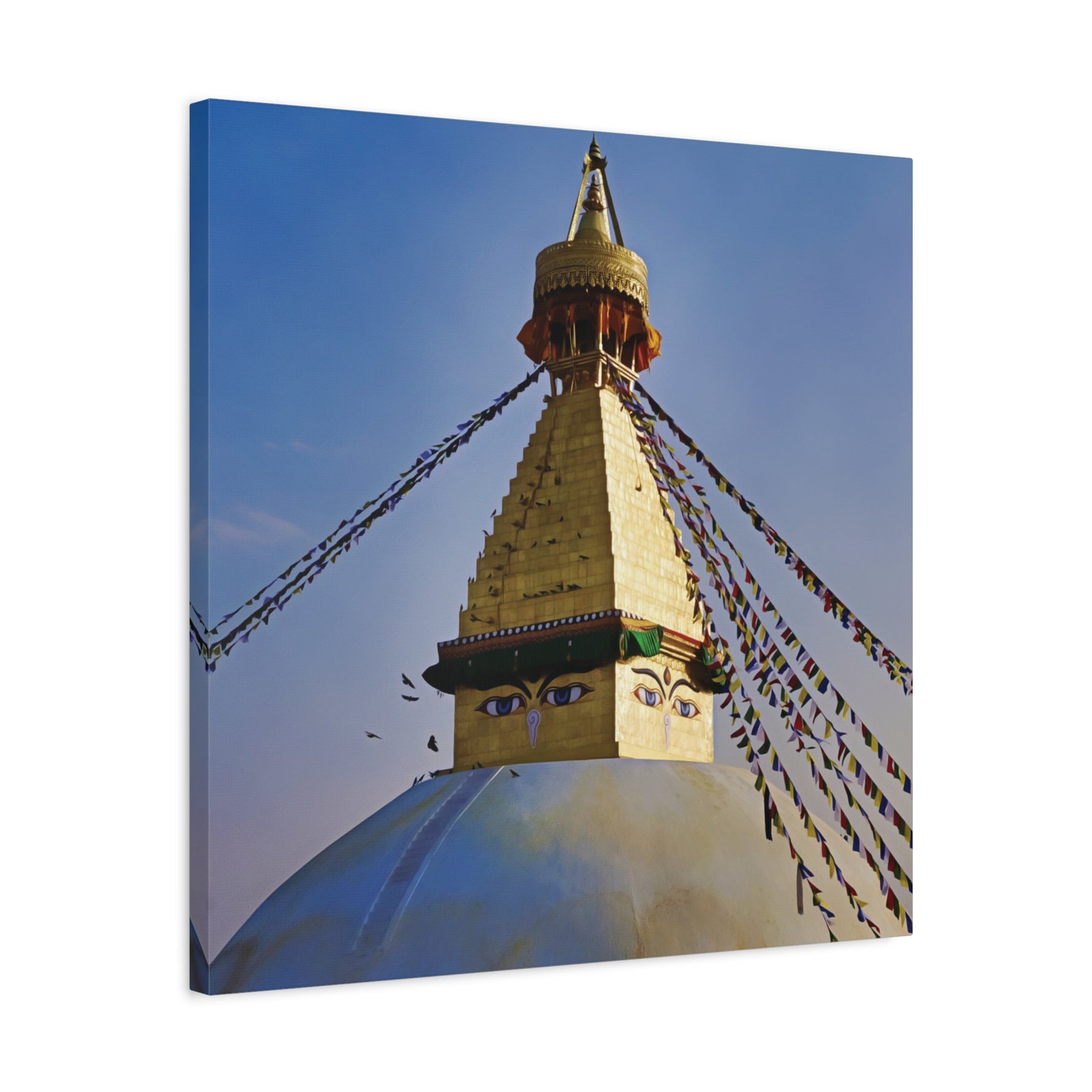 Stretched Matte Canvas - Nepal, Stupa with Buddha's Eyes (Variant 6)