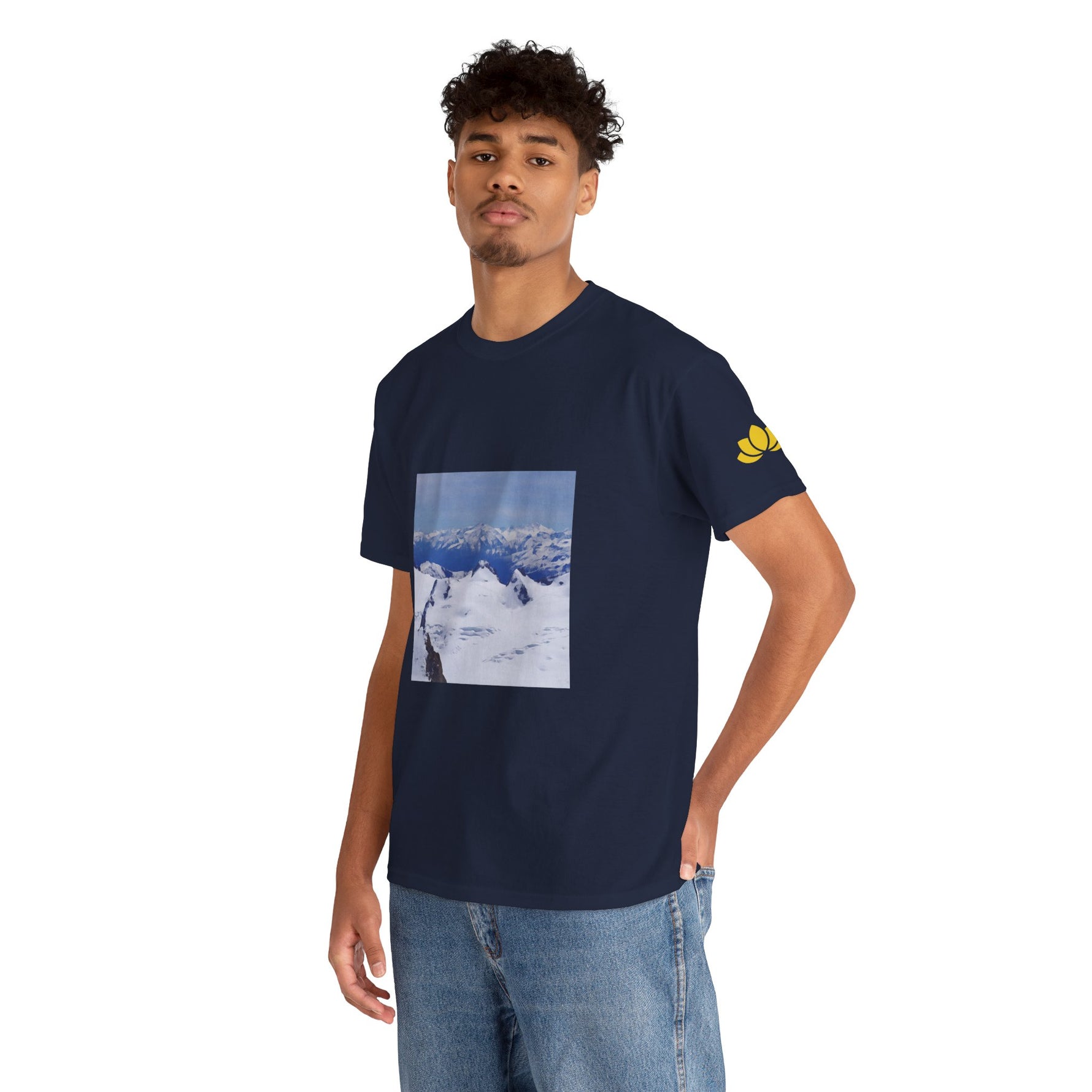 Unisex Heavy Cotton Tee - View from Mont Blanc