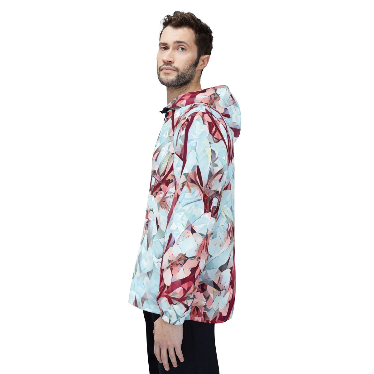 Windbreaker Jacket - Poly Art - Apple's Tree Flower (Variant 4)