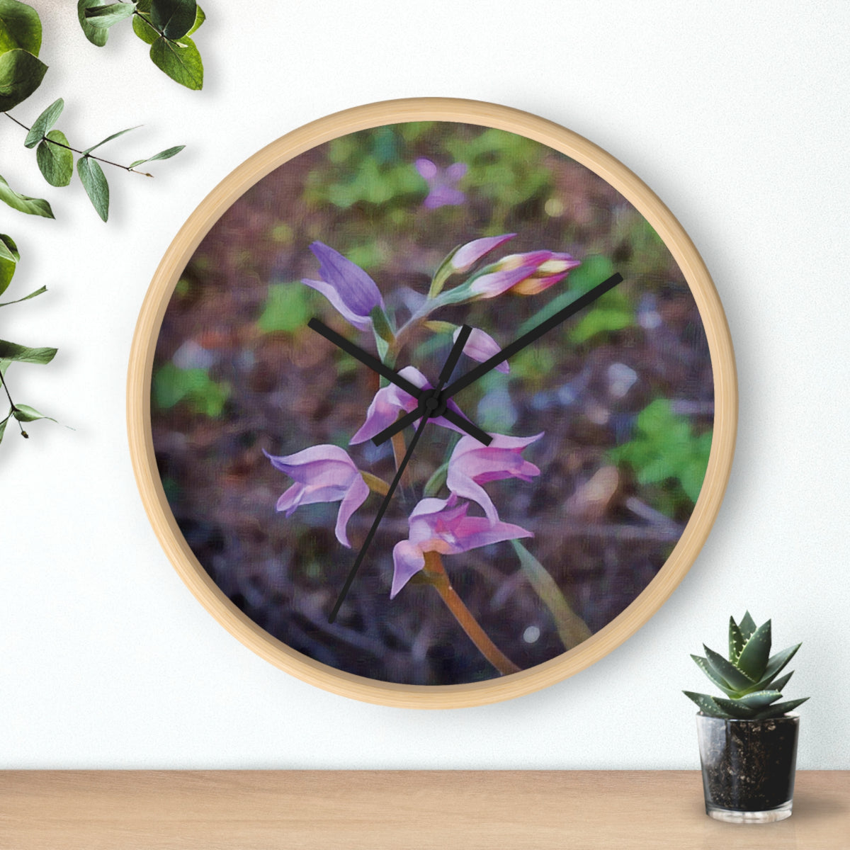 Wall Clock - Flower of Cephalanthera Rubra