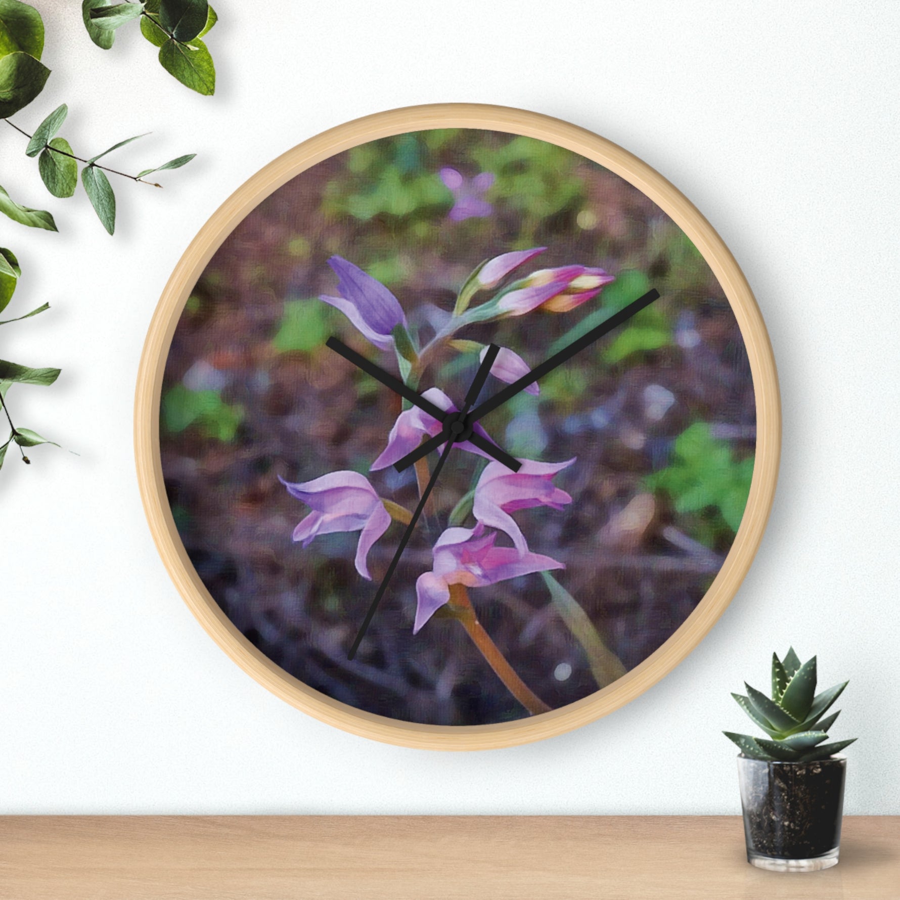 Wall Clock - Flower of Cephalanthera Rubra
