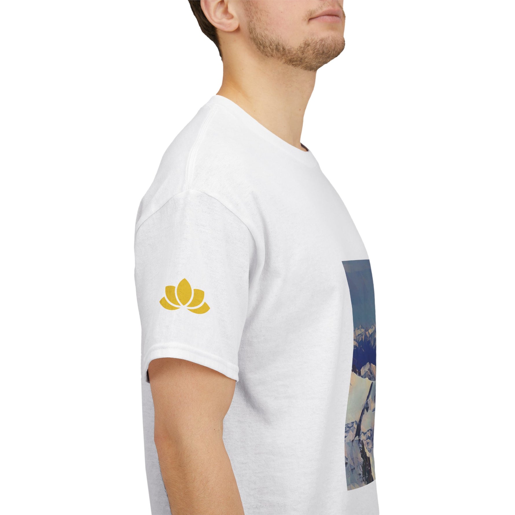 Unisex Heavy Cotton Tee - Poly Art - View from Mont Blanc