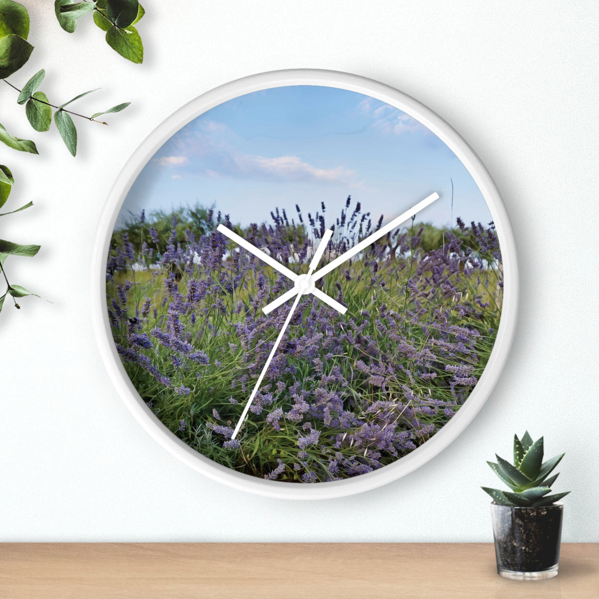 Wall Clock - Flower of Lavender (Variant 1)