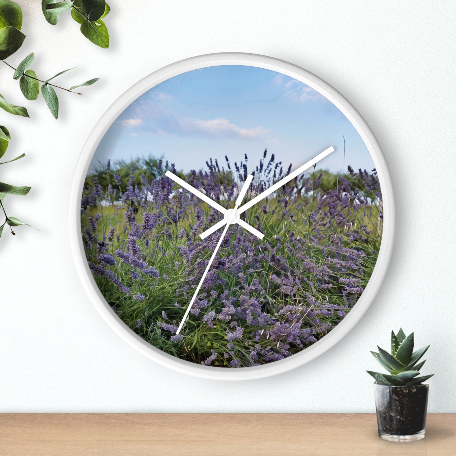Wall Clock - Flower of Lavender (Variant 1)