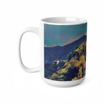 Ceramic White Cup 15oz - Poly Art - China's Great Wall (Variant 2)