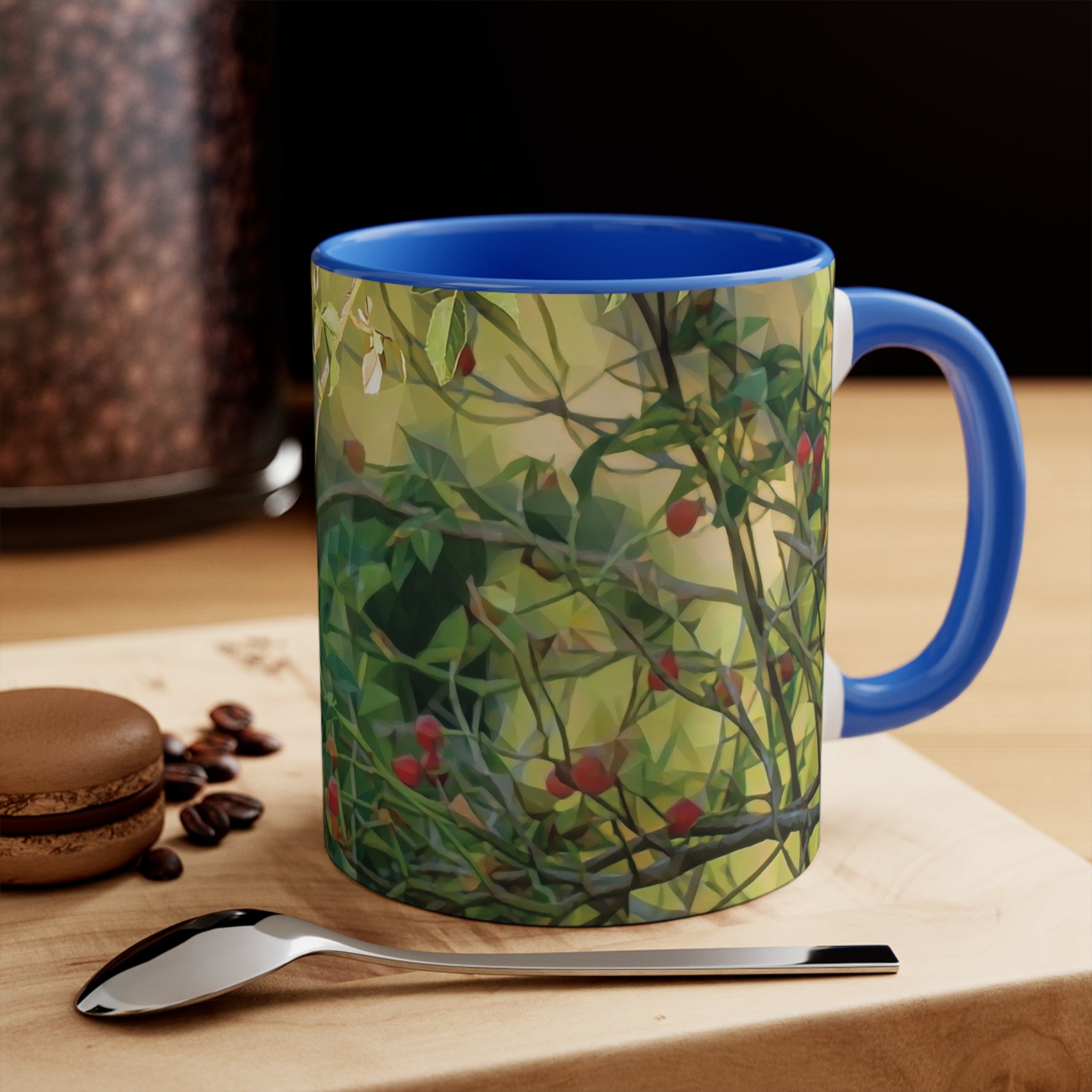 Mug 11oz - Poly Art - Rosehip plant (Variant 2)