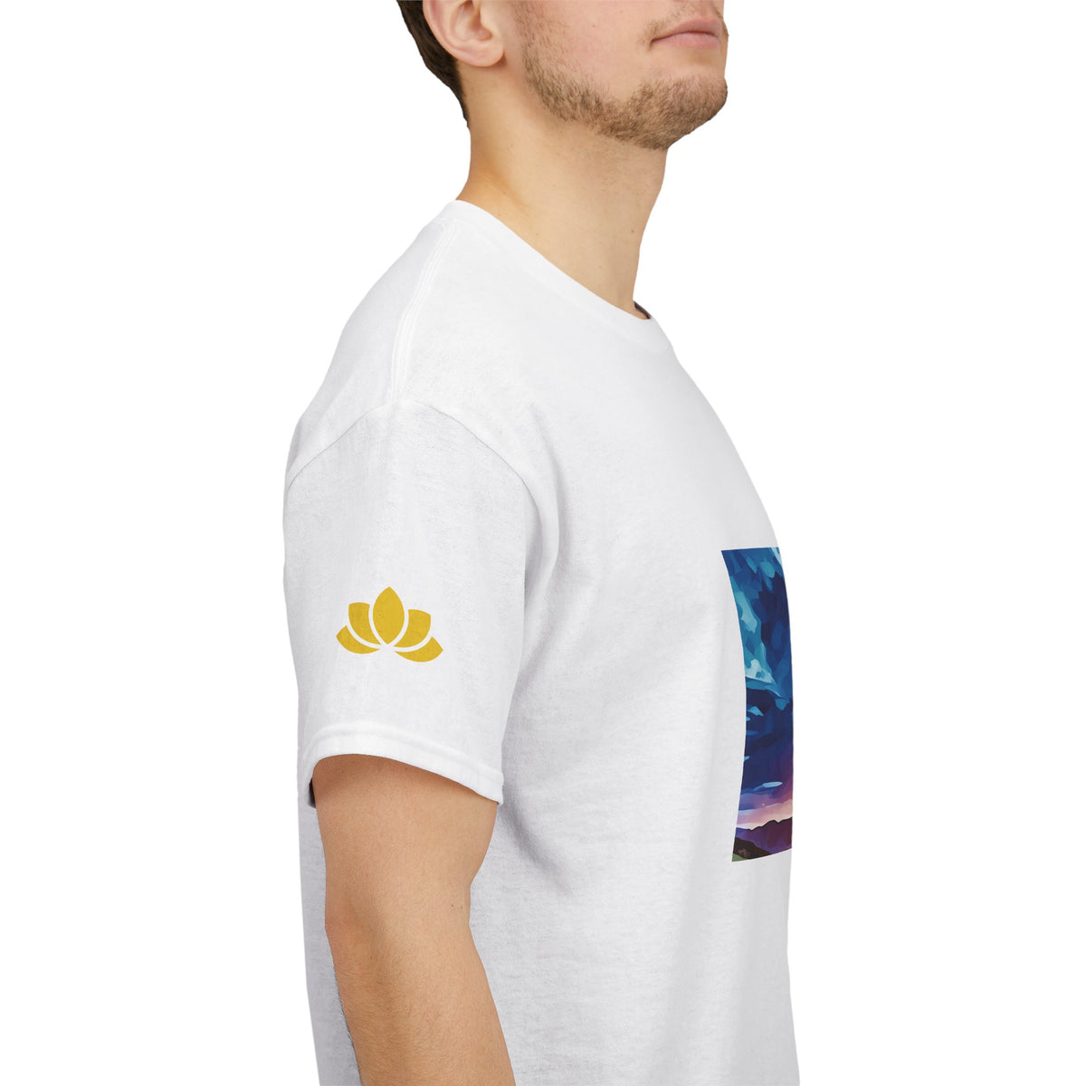Unisex Heavy Cotton Tee - Poly Art - Sunset Sky (Variant 1)
