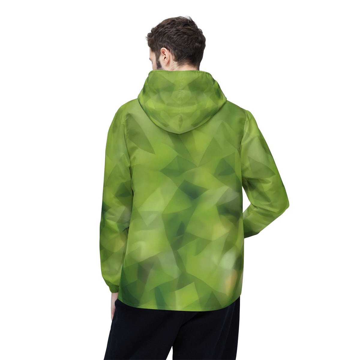Windbreaker Jacket - Poly Art - Green Grass