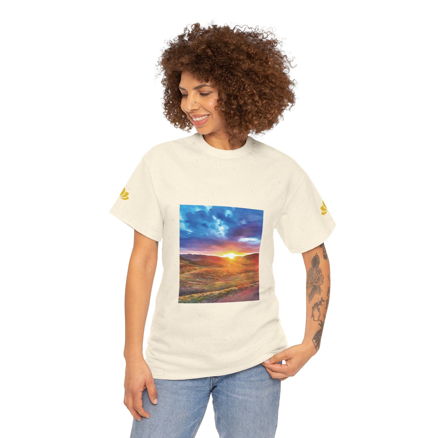 Unisex Heavy Cotton Tee - Tuscan Landscape (Variant 2)
