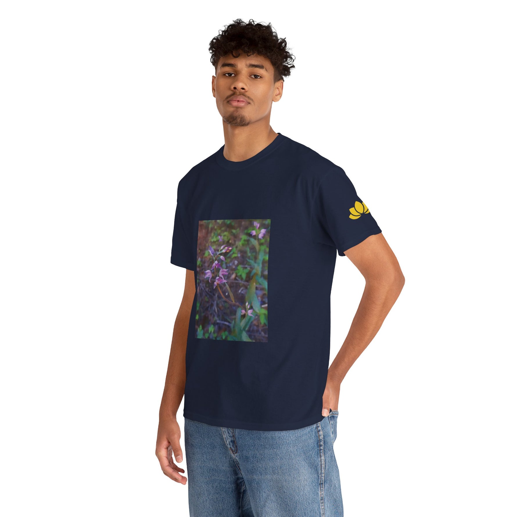 Unisex Heavy Cotton Tee - Flower of Cephalanthera Rubra
