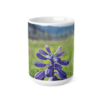 Ceramic White Cup 15oz - Poly Art - Flower of Muscari
