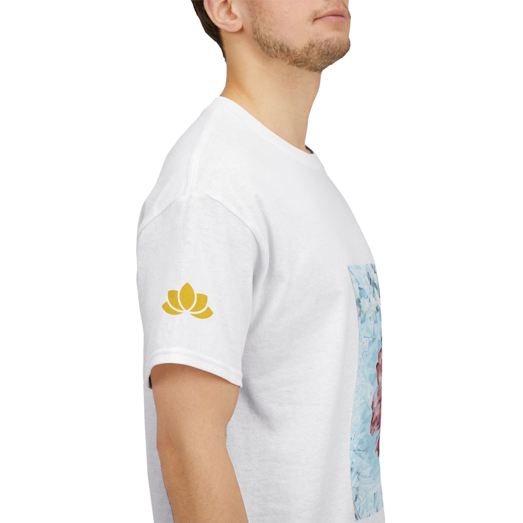 Unisex Heavy Cotton Tee - Poly Art - Flower of Dahlia (Variant 2)