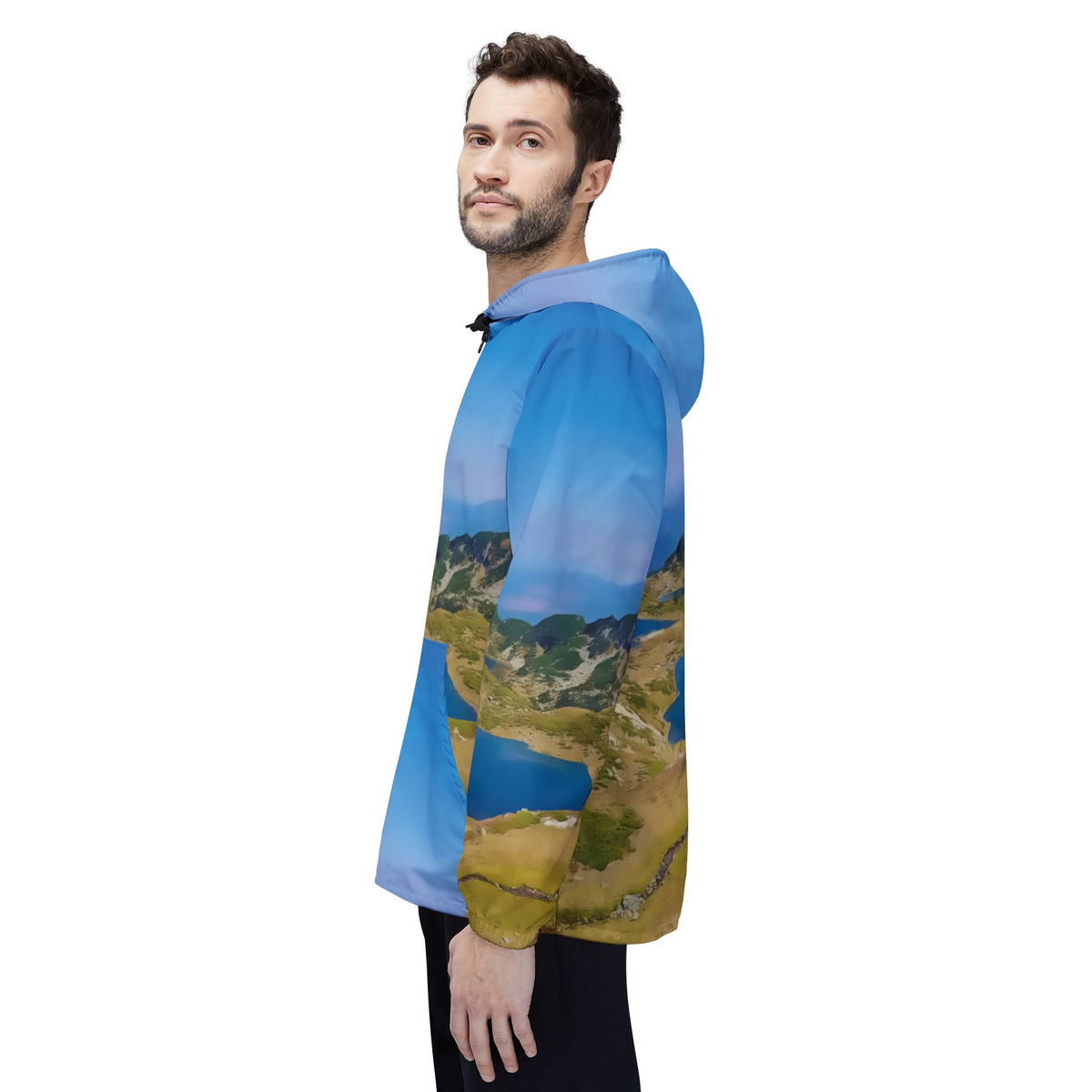 Windbreaker Jacket - Rila Lakes (Variant 1, blue pockets)