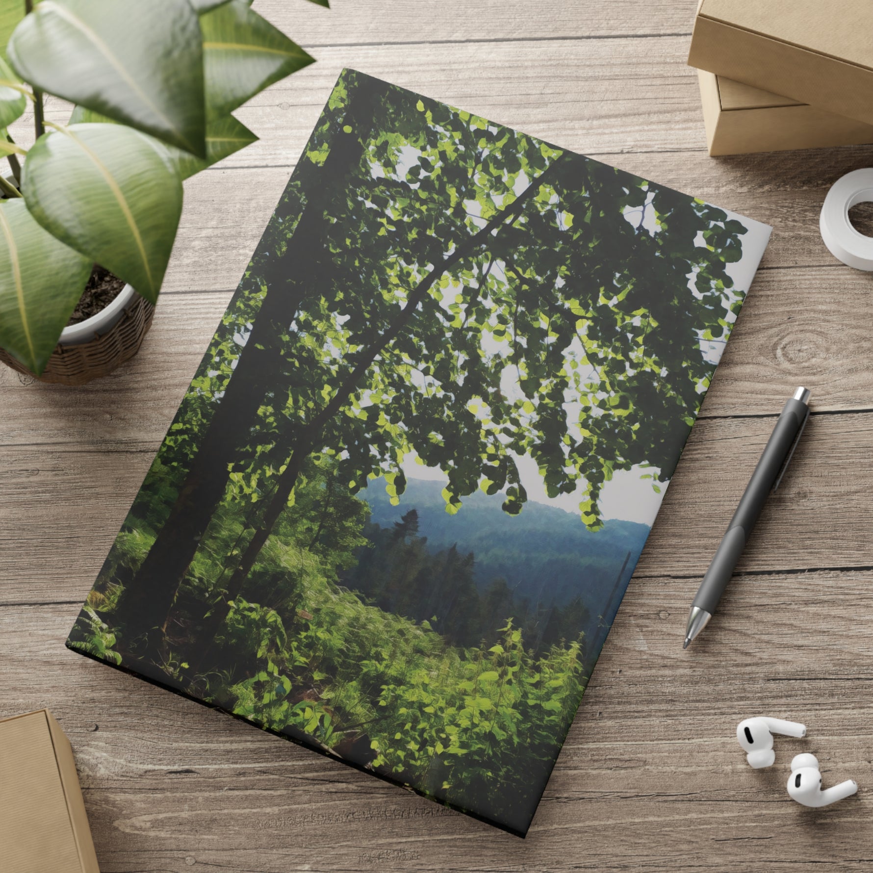 Hardcover Notebook with Puffy Covers - Forest