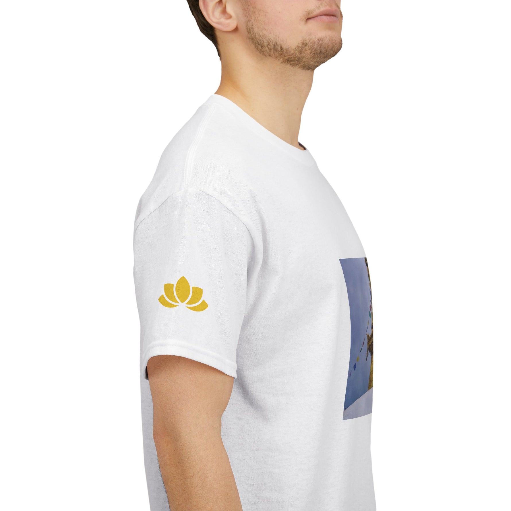 Unisex Heavy Cotton Tee - Nepal, Buddha's Eyes (Variant 4)