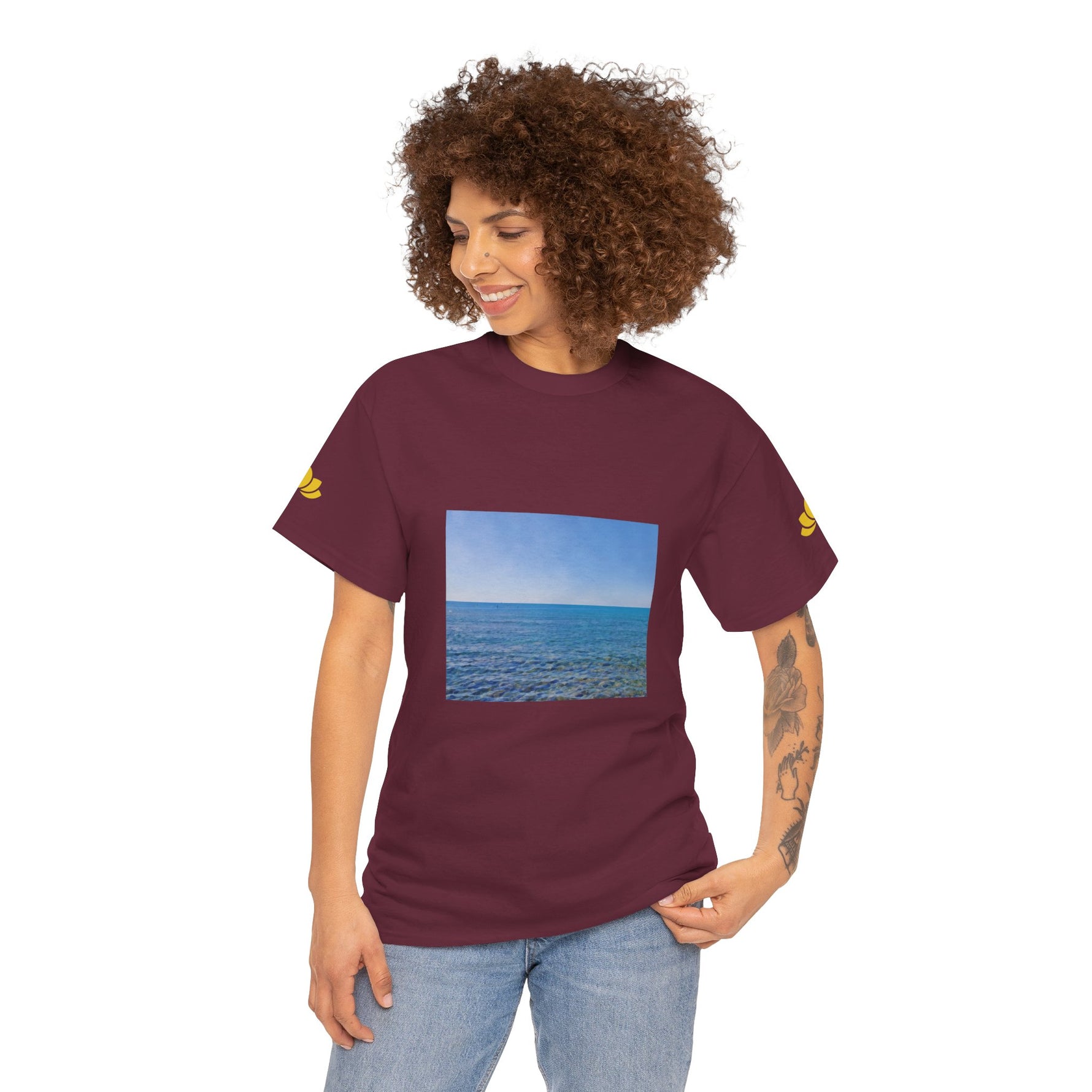 Unisex Heavy Cotton Tee - Sea (Variant 2)