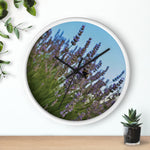 Wall Clock - Flower of Lavender with Bombus Insect (Variant 1)