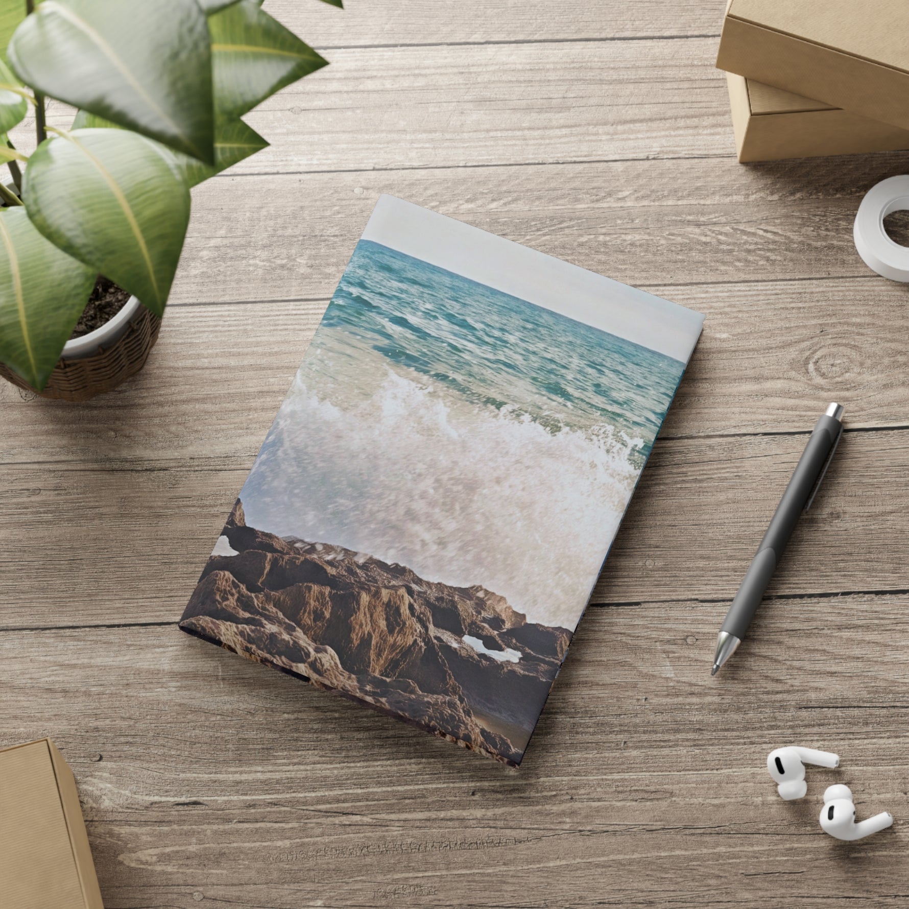 Hardcover Notebook with Puffy Covers - Sea Landscape (Variant 05)