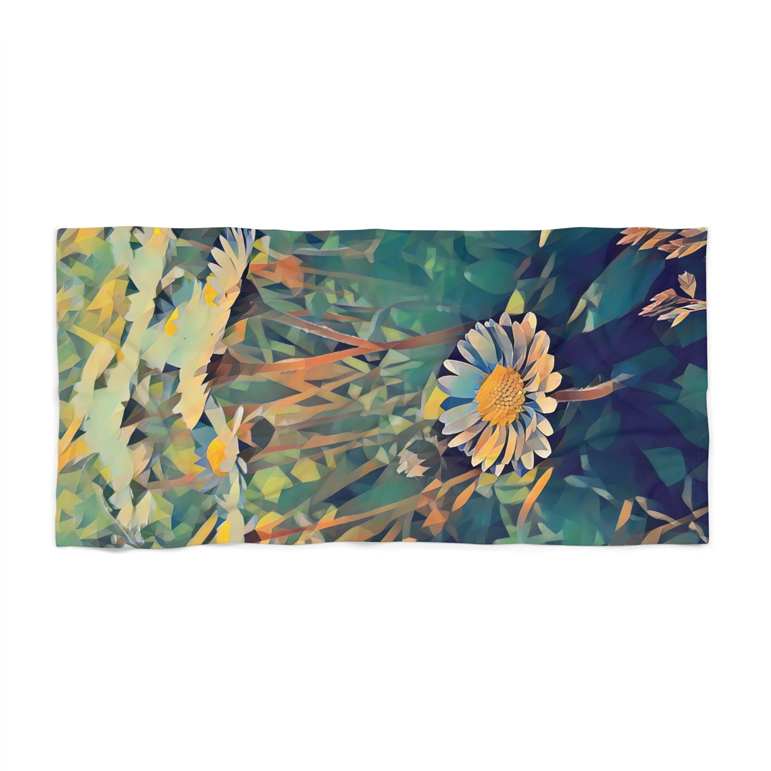 Beach Towel – Poly Art - Flower of Daisies (Variant 2)