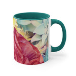 Mug 11oz - Poly Art - Flower of Dahlia in Red (Variant 1)