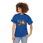 Unisex Heavy Cotton Tee - Poly Art - Forest, a Path (Variant 2)