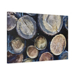 Stretched Matte Canvas - Poly Art - Wooden Trunks (Variant 1)