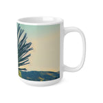 Ceramic White Cup 15oz - Poly Art - Fir Pinecone