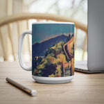 Ceramic White Cup 15oz - Poly Art - China's Great Wall (Variant 2)