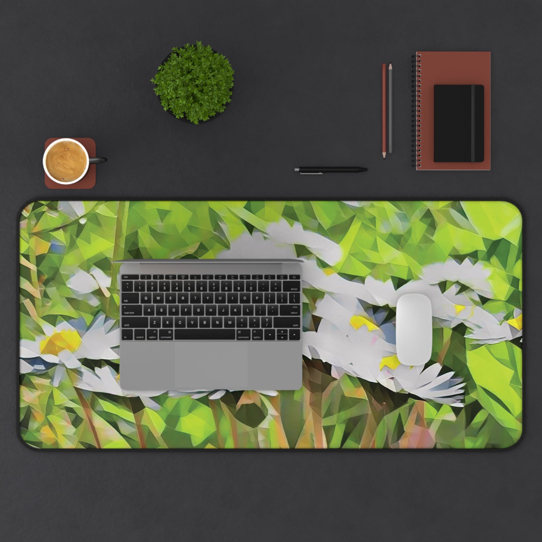 Desk Mat - Poly Art - Flower of Daisies (Variant 1)