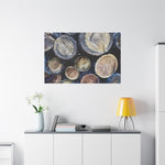 Stretched Matte Canvas - Poly Art - Wooden Trunks (Variant 1)