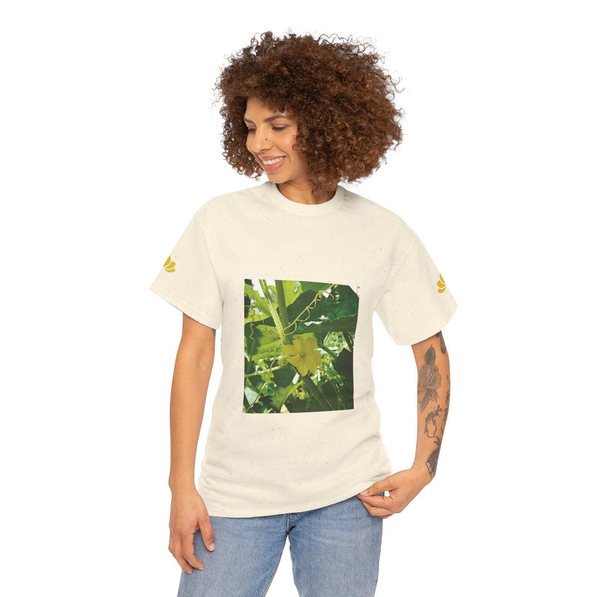 Unisex Heavy Cotton Tee - Flower of Cucumber
