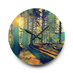 Acrylic Wall Clock - Poly Art - Forest (Variant 04)