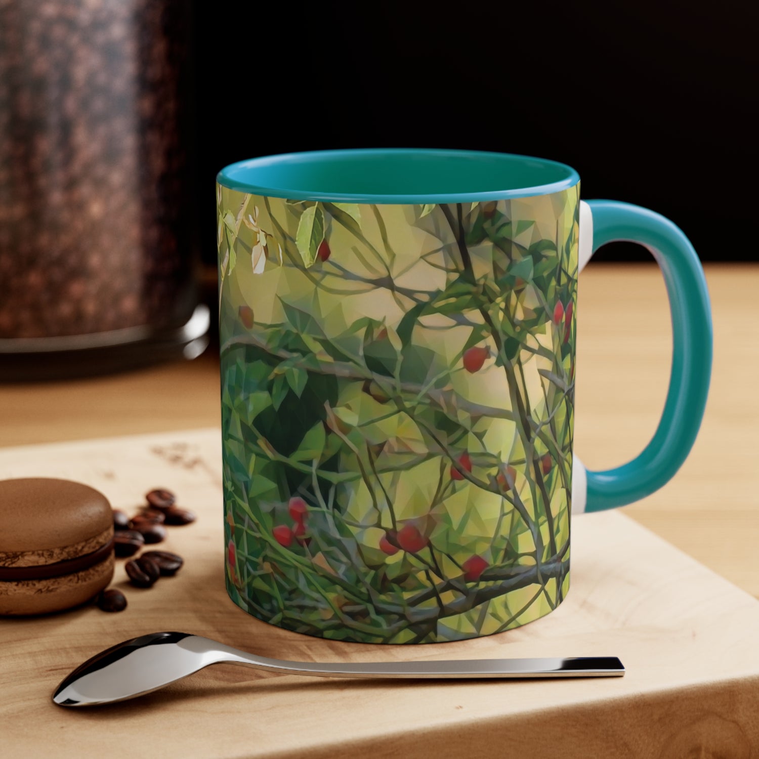 Mug 11oz - Poly Art - Rosehip plant (Variant 2)
