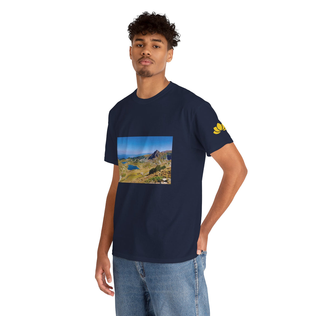 Unisex Heavy Cotton Tee - Rila Lakes (Variant 1)