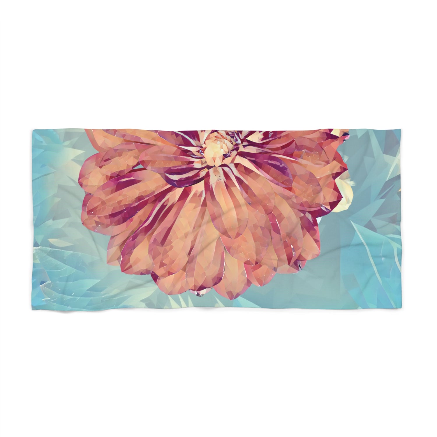 Beach Towel – Poly Art - Flower of Dahlia (Variant 1)