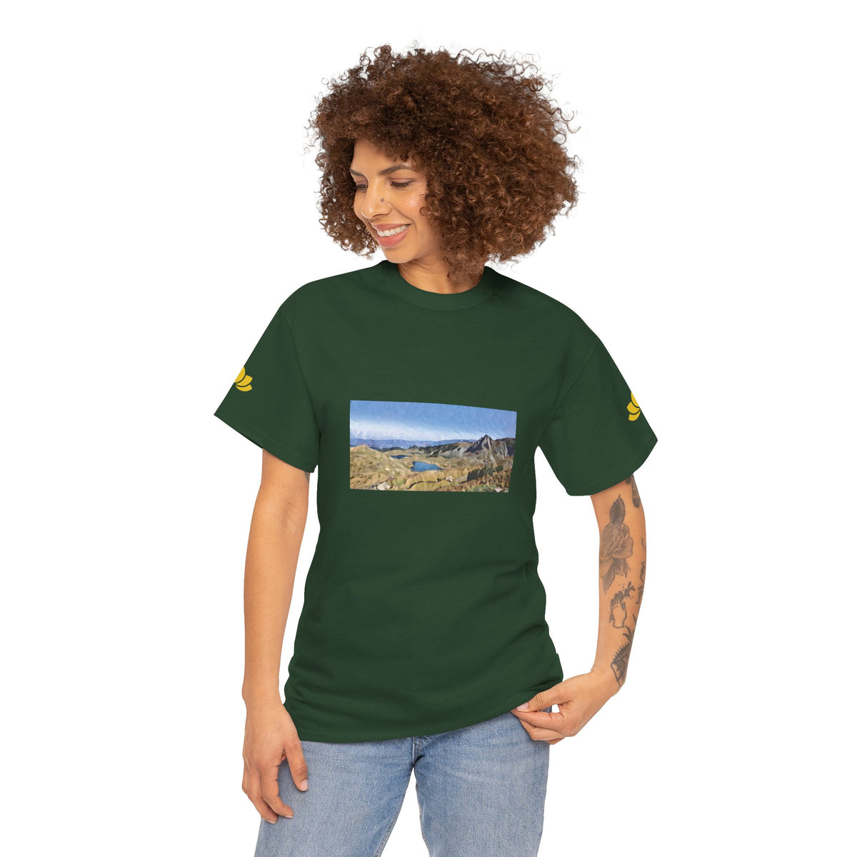 Unisex Heavy Cotton Tee - Poly Art - Rila Lakes