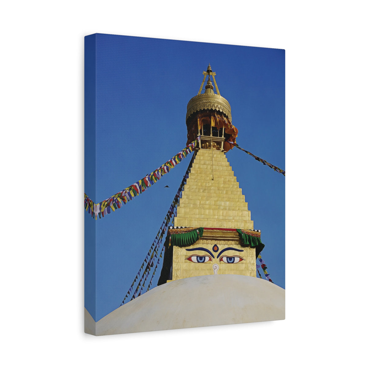 Stretched Matte Canvas - Nepal, Stupa with Buddha's Eyes (Variant 4)