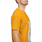 Unisex Heavy Cotton Tee - Poly Art - Flower of Dahlia (Variant 2)