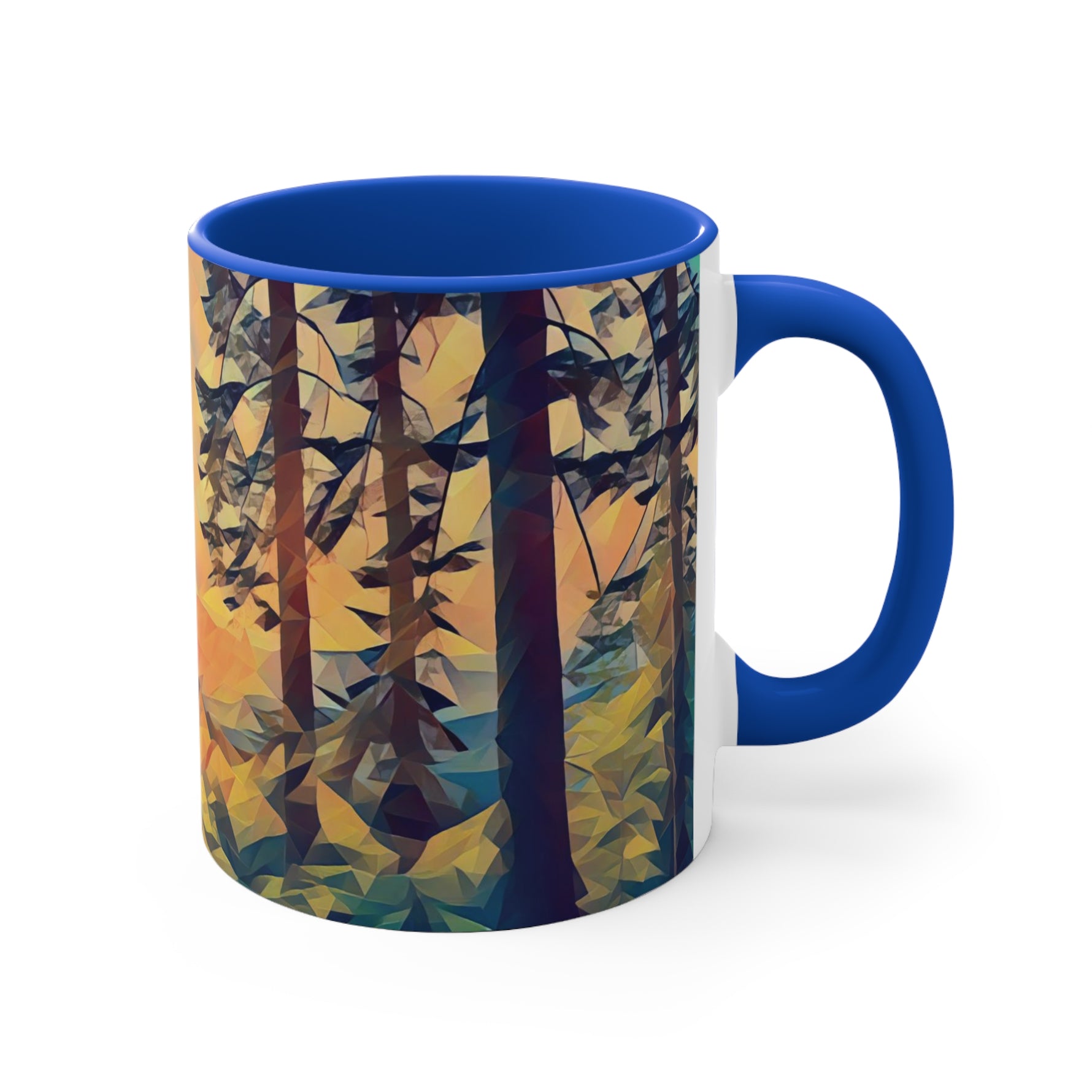 Mug 11oz - Poly Art - Forest Sunset (Variant 2)